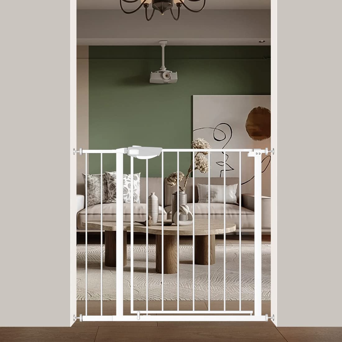 WAOWAO Triple Lock Baby Gate - Extra Wide 35.04-38.97