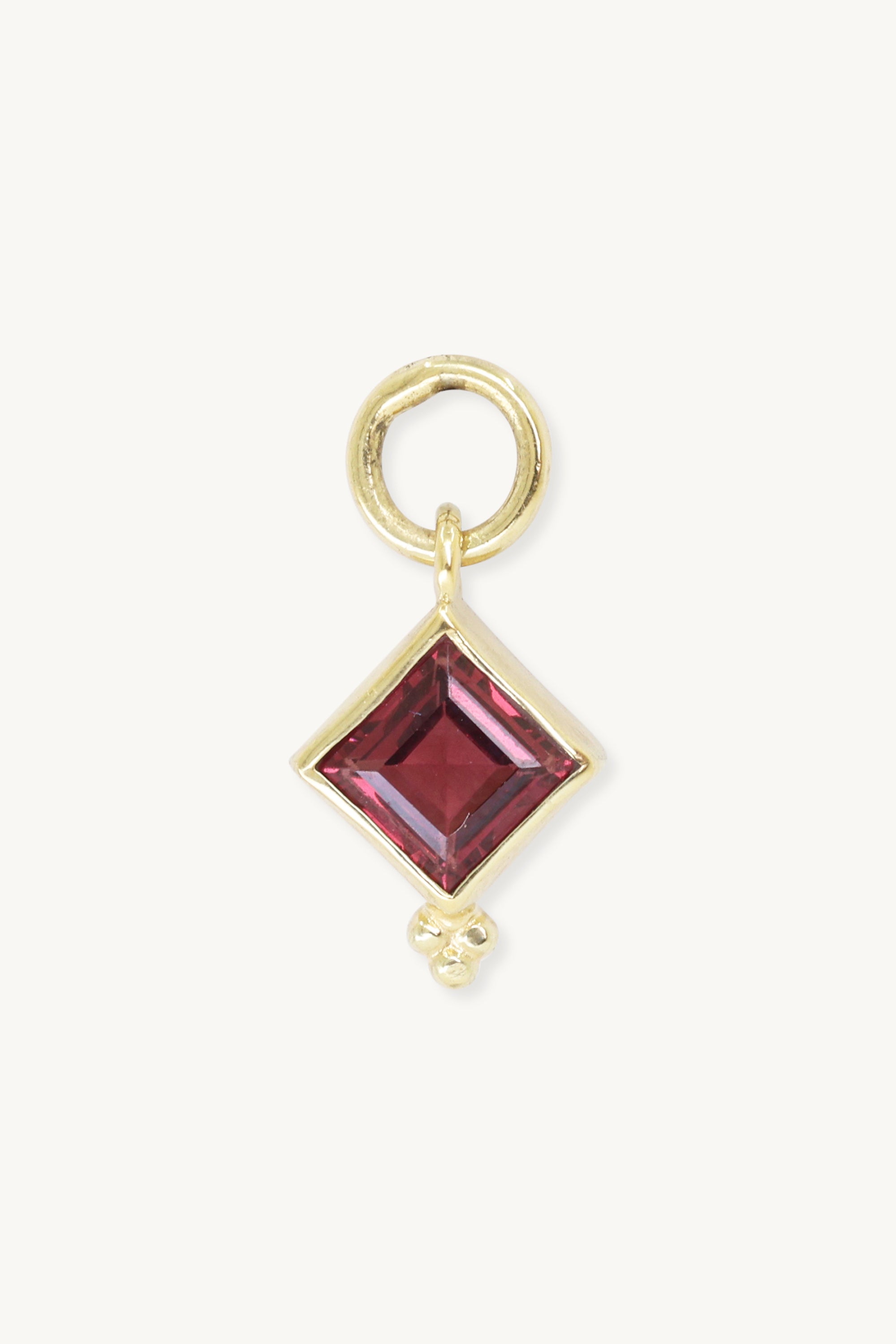 Genuine Rhodolite Gold Charm Pendant - Elegant Jewelry for Women, Perfect for Gifts, Parties & Special Occasions