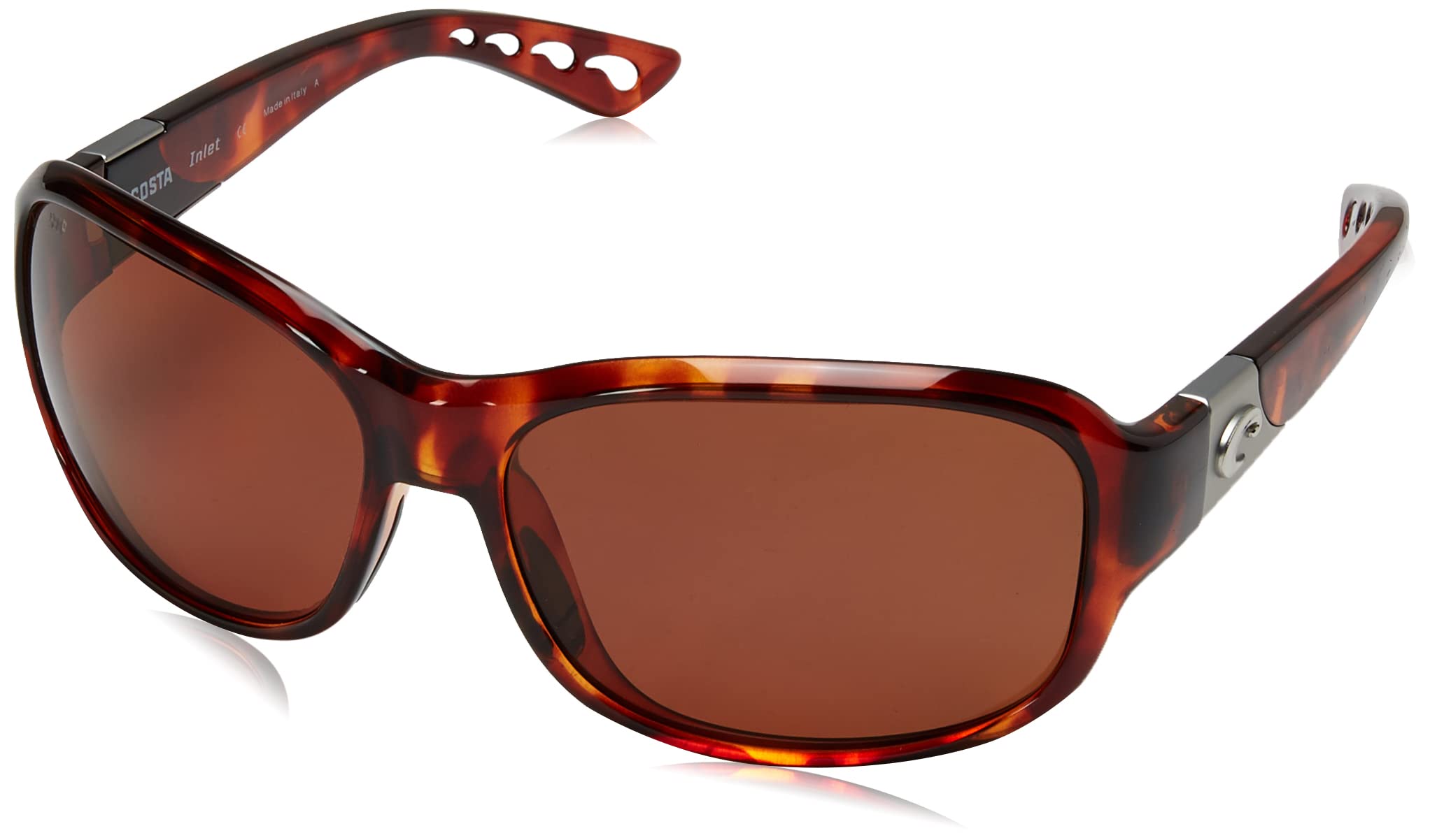 Costa Del Mar Men's Fantail Rectangular Polarized Sunglasses - UV Protection, Lightweight Frame for Outdoor Sports & Beach Activities