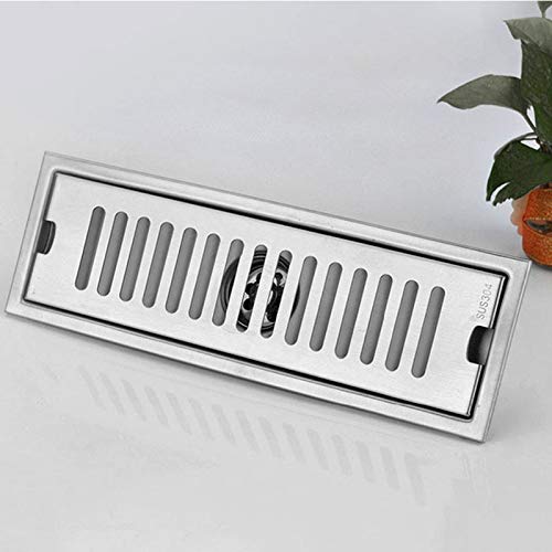 Premium Stainless Steel Shower Floor Drain - Large Square Bathroom Drain Cover for Efficient Water Drainage | Ideal for Showers, Roof Decks, and Outdoor Areas