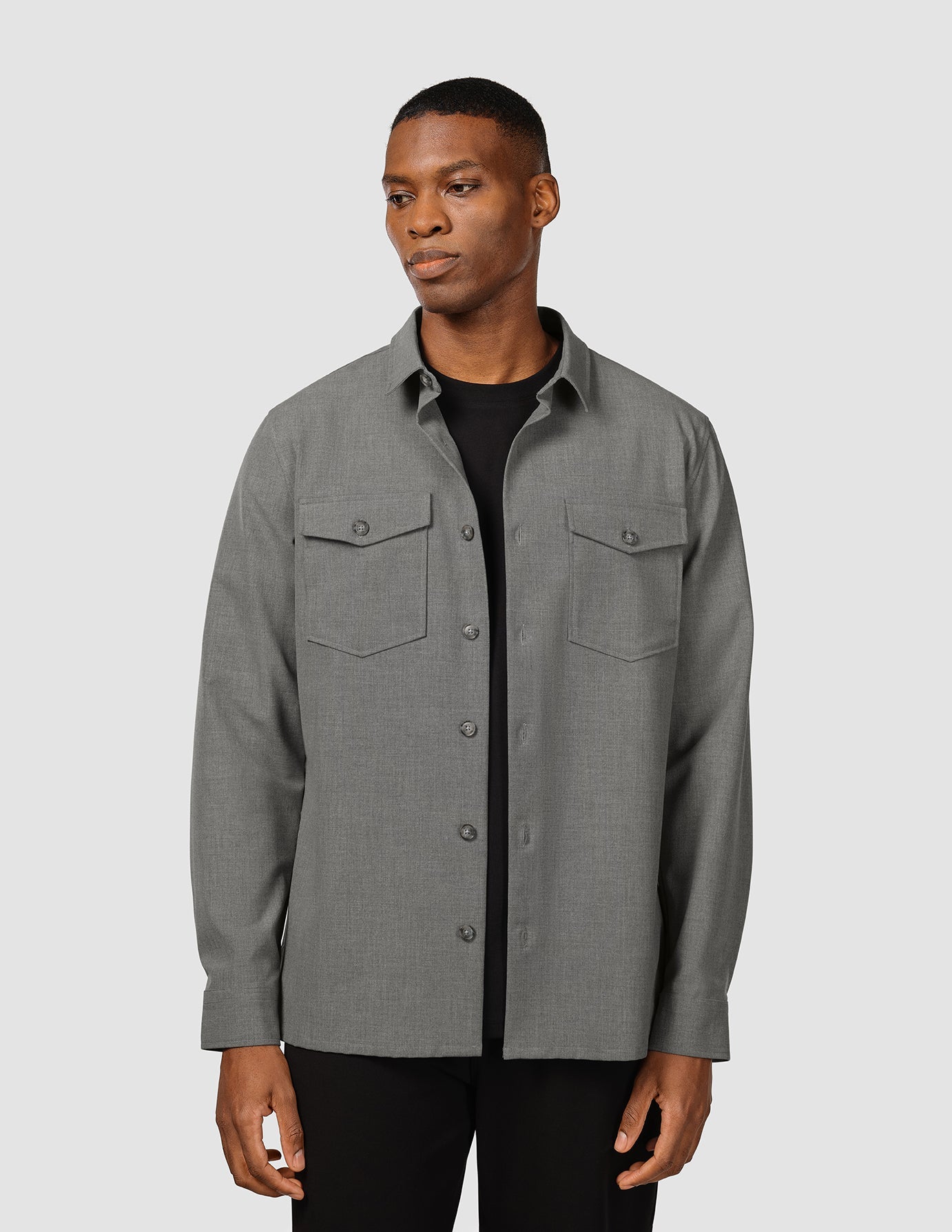 Essential Overshirt in Cloud Grey - Lightweight Layering Jacket for Men & Women | Perfect for Casual Outfits, Outdoor Adventures & Travel