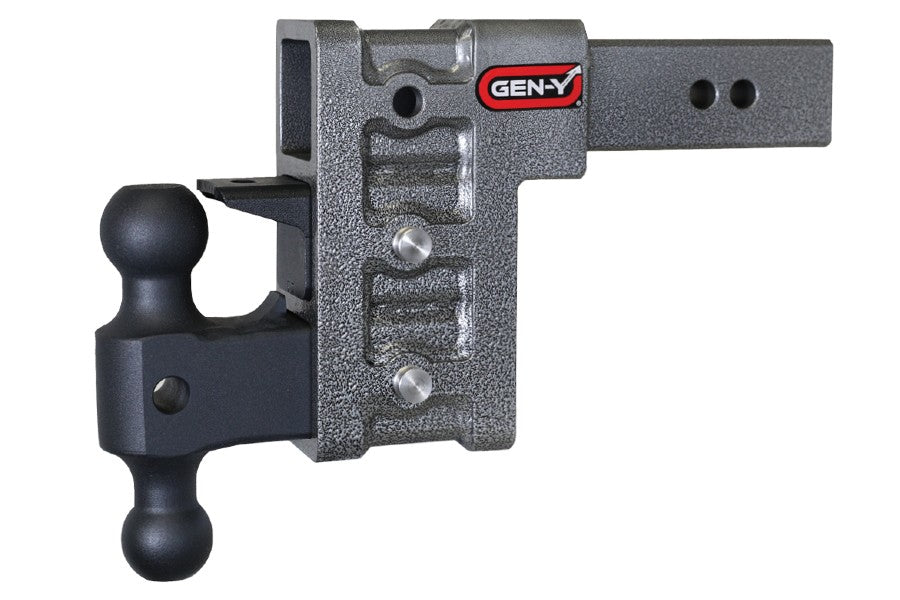 GEN Y Hitch Mega Duty Drop Hitch with Ball Mount & Pintle Lock - 2.5in Shank, 6in Drop, 21,000lb Tow Capacity - Heavy Duty Towing for Trucks, Trailers & Off-Road Vehicles
