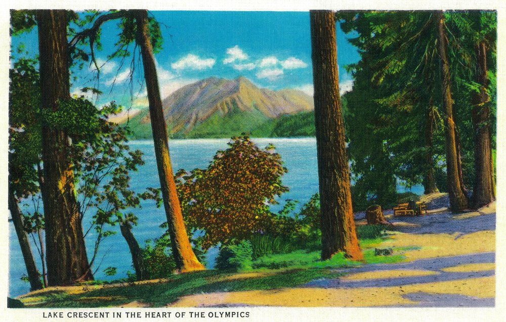 Lake Crescent Olympic National Park WA - 12x18 Wall Art Poster for Home & Office Decor - Perfect for Living Room, Bedroom, or Office Wall Decoration