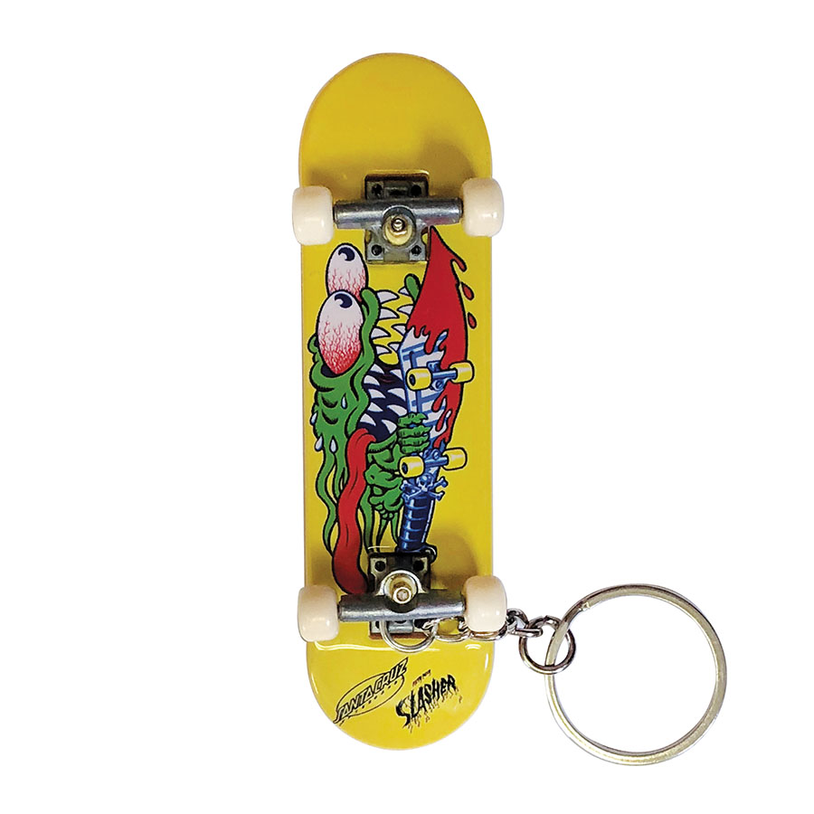 Santa Cruz Fingerboard Keychain - Mini Skateboard Keyring for Collectors & Skate Enthusiasts - Perfect for Gifts, Backpacks, and Keychains