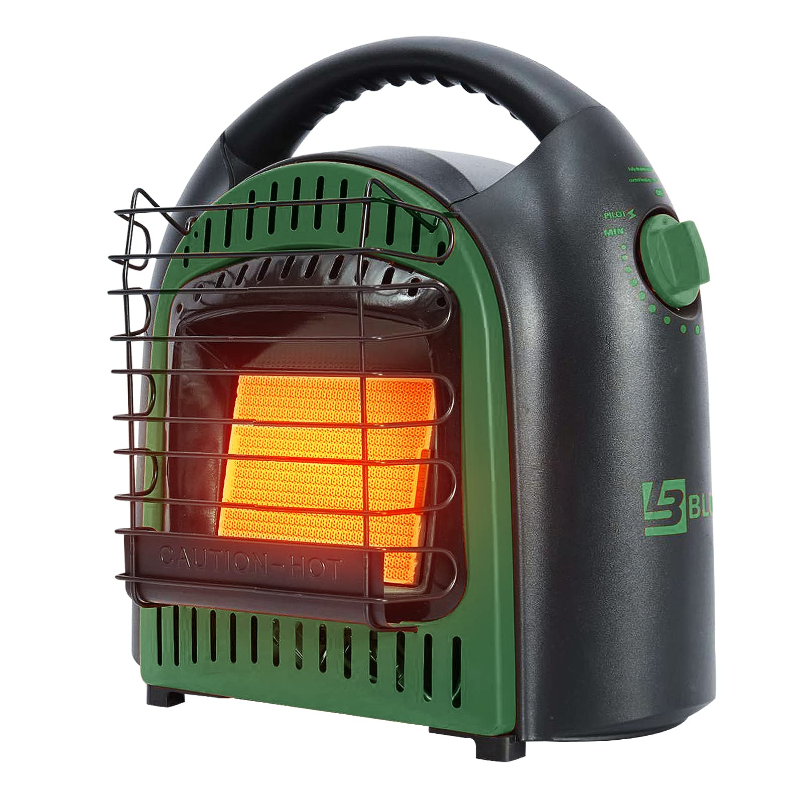 BLUU 20,000 BTU Portable Propane Heater with Adjustable Thermostat - Indoor & Outdoor Use for Patio, Garage, Camping, and Workspaces
