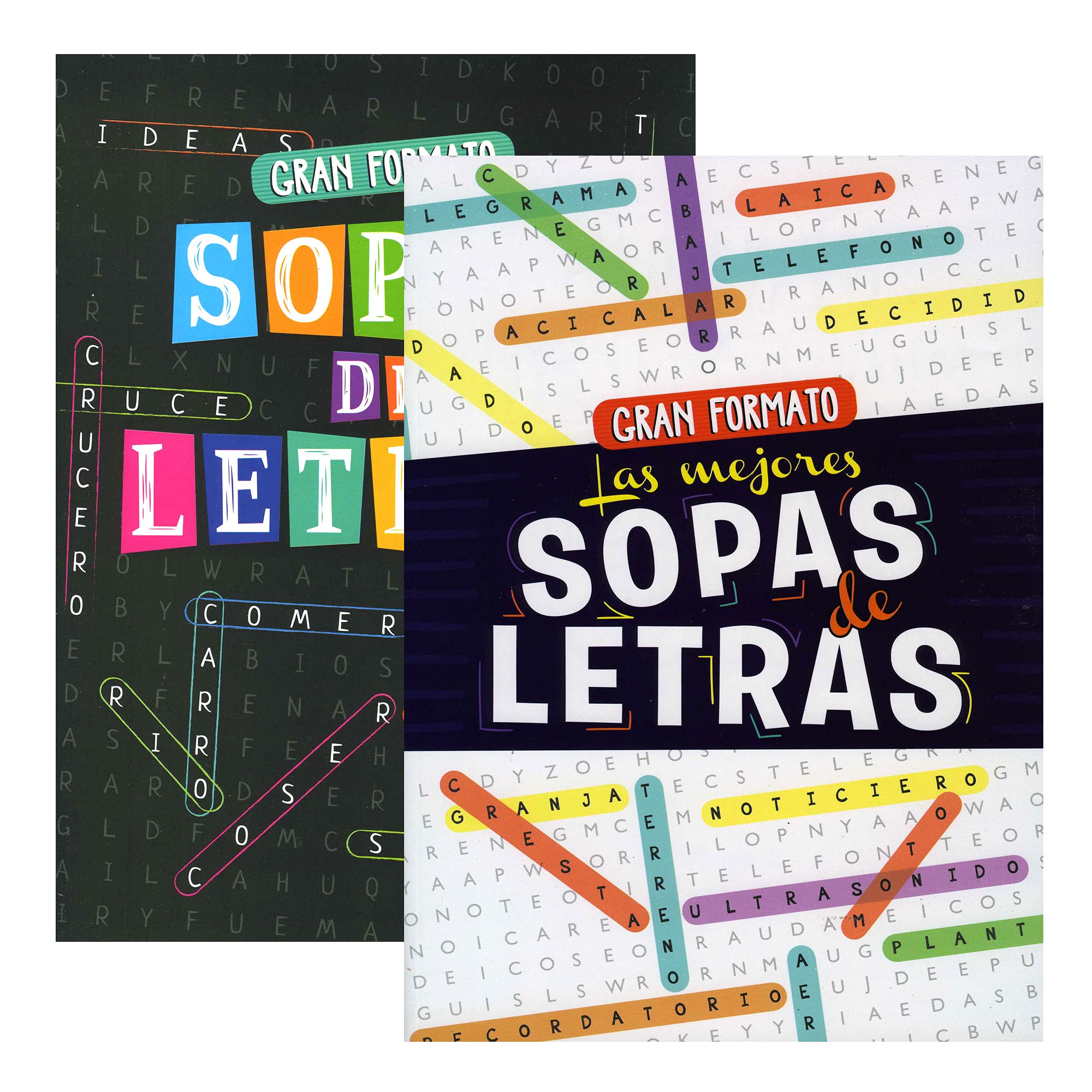 Spanish Word Search Puzzle Book for Adults & Teens - 48-Pack with 2 Titles | Brain Training & Learning Game | Perfect for Travel, Classroom & Family Game Night