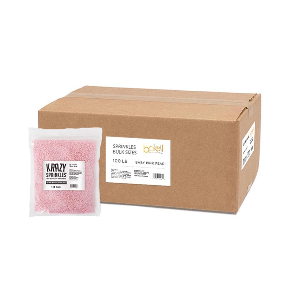 Bulk Baby Pink Mini Pearl Sprinkle Beads for Cake Decorating, Cupcake Toppers, and DIY Crafts – Case of 1000 Beads