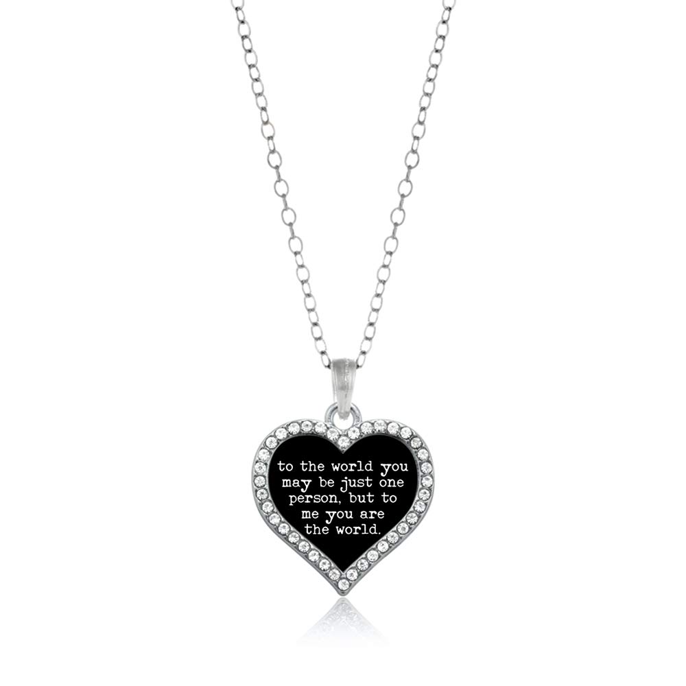 Inspired Silver - 18 Inch Sterling Silver Open Heart Pendant Necklace with Cubic Zirconia, Elegant Gift for Women | Perfect for Valentine's Day, Anniversary & Special Occasions