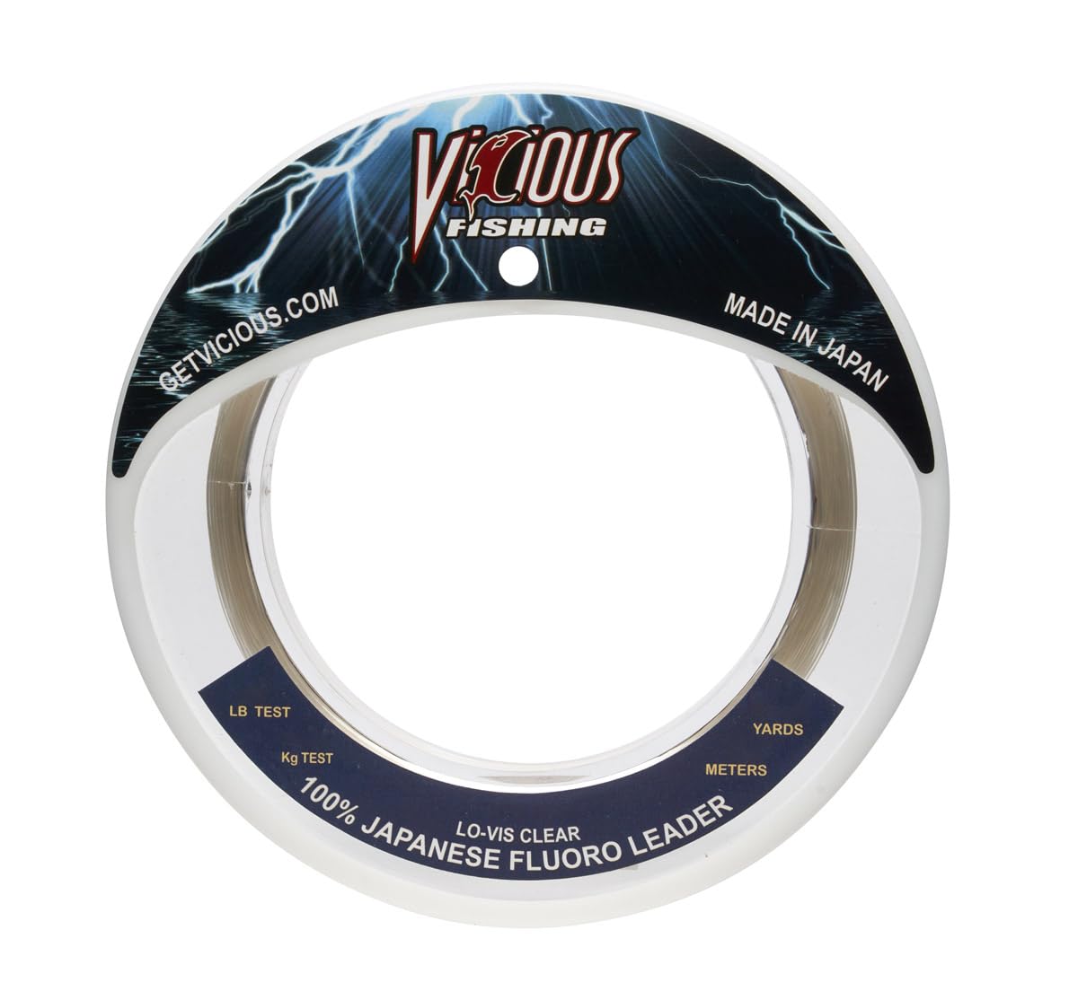 Vicious 15# Fluorocarbon Fishing Leader Line for Saltwater & Freshwater