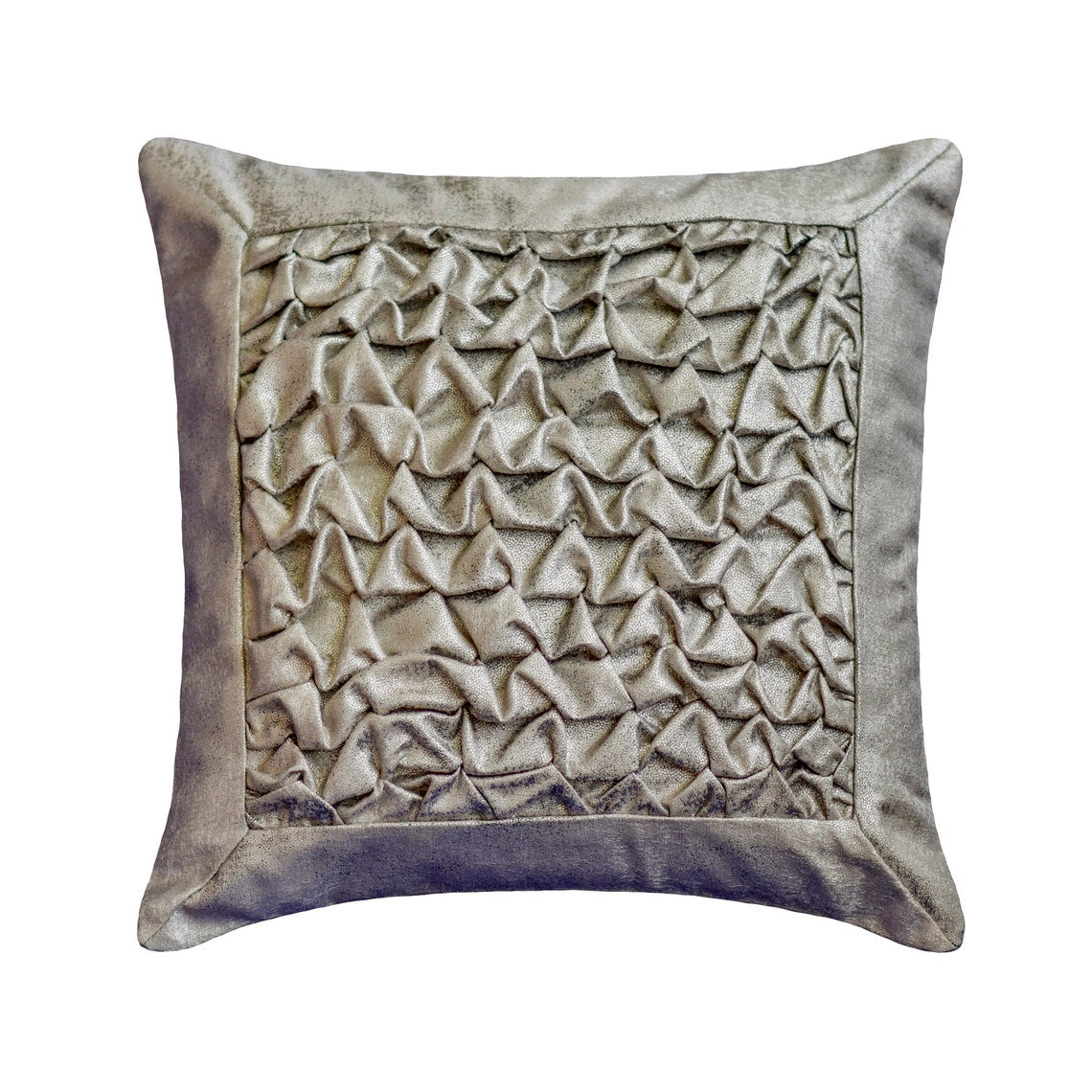 Premium Aluminum Foil Jacquard Throw Pillow Cover - Silver Luxury Decorative Cushion Case for Sofa, Bed & Home Decor - Perfect for Living Room, Bedroom & Dorm Styling
