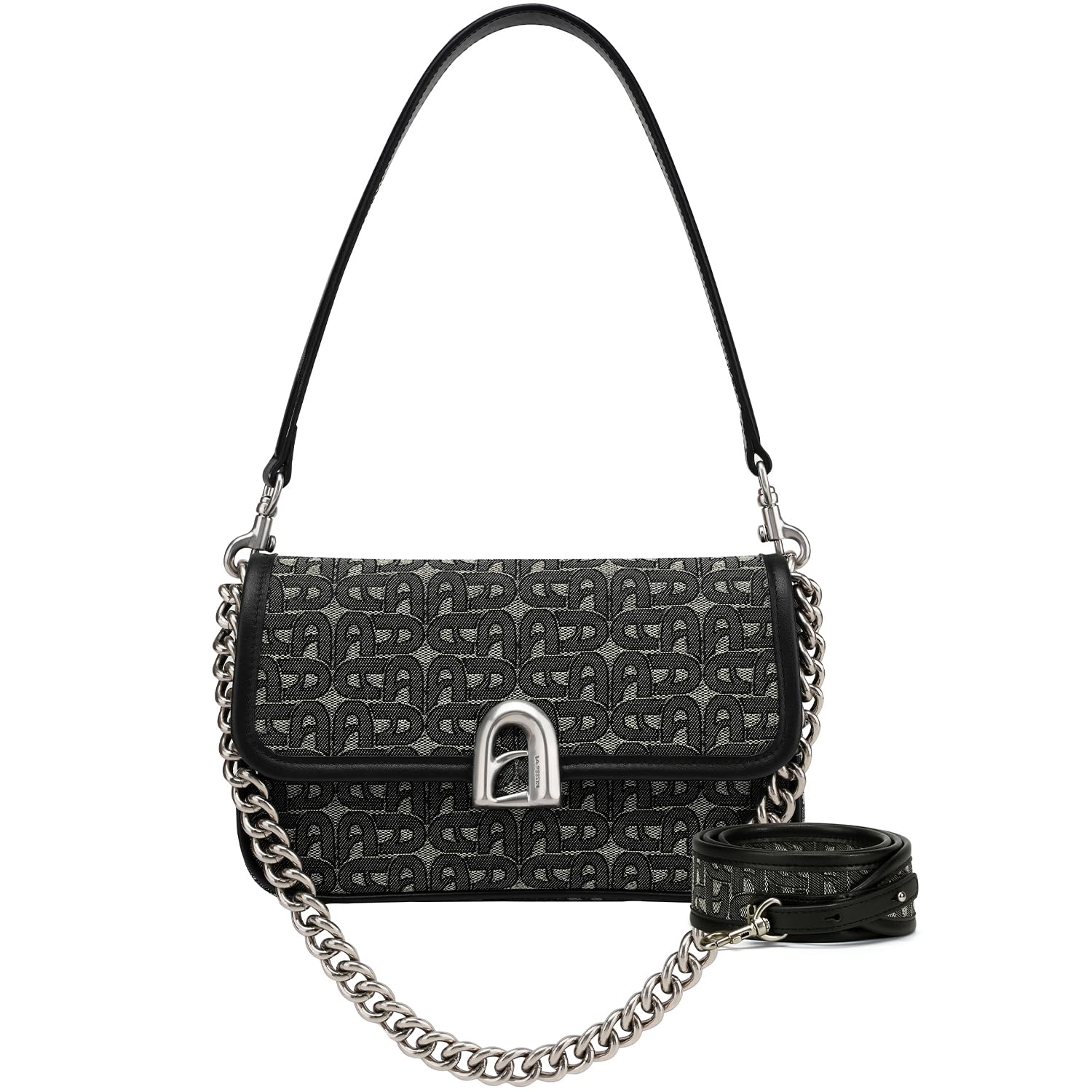 LA FESTIN Women's Denim Crossbody Purse with 3 Adjustable Straps - Luxury Designer Shoulder Bag for Everyday Use, Travel & Casual Outfits