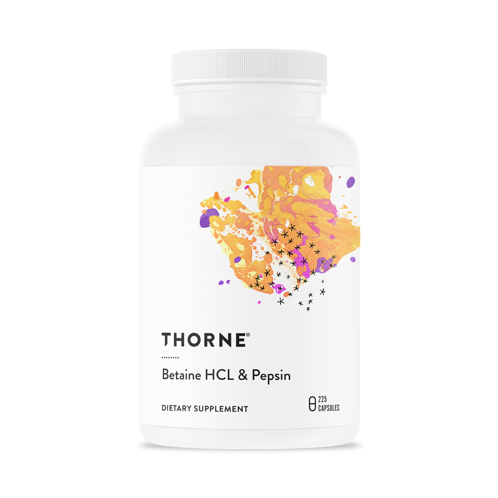 Betaine HCL & Pepsin Supplement for Digestion - Supports Stomach Acid & Protein Breakdown - Ideal for Low Stomach Acid & Digestive Comfort