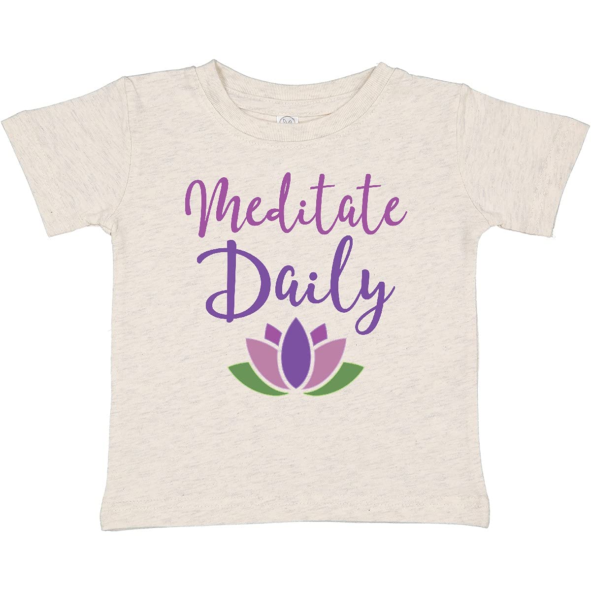 Inktastic Meditation Resolution Meditate Daily Baby T-Shirt - Cute Yoga & Mindfulness Apparel for Infants & Toddlers - Perfect for Yoga Classes, Playtime & Family Photos