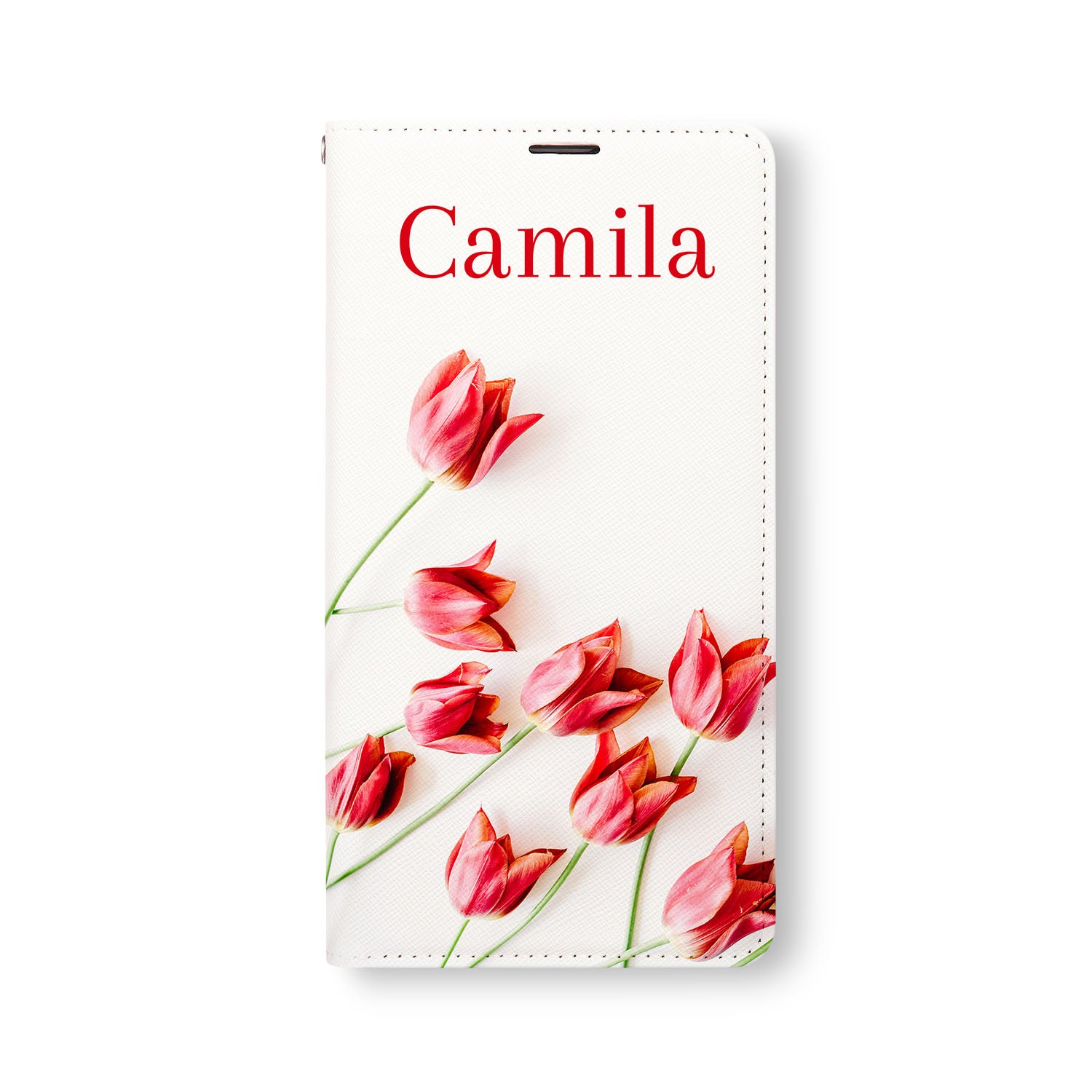 iPhone Wallet Case with Flat Flower Design - Slim Card Holder for Credit Cards & ID - Perfect for Everyday Use, Travel, and Shopping
