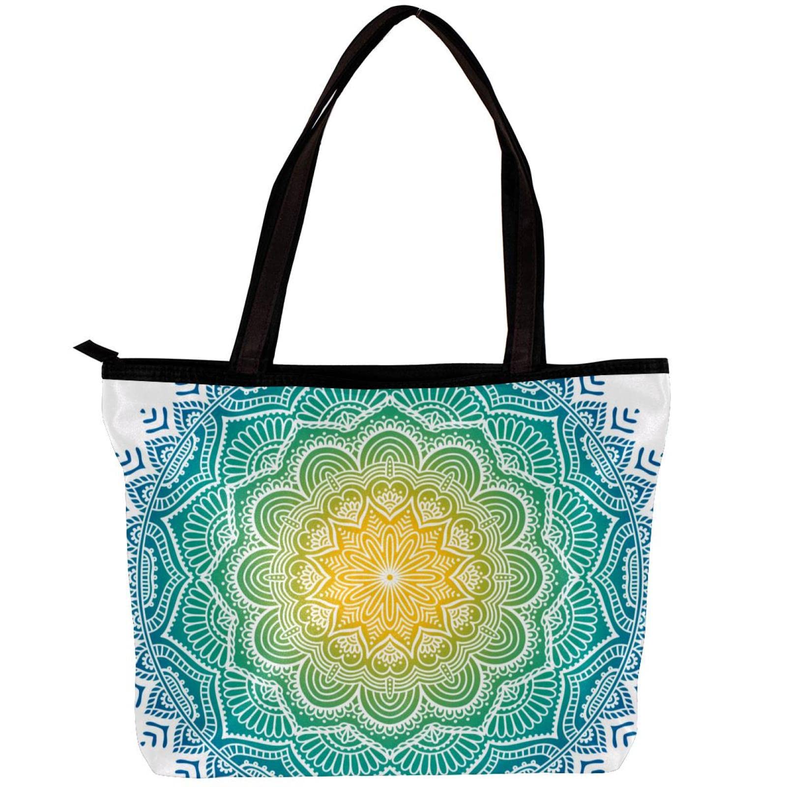 Psychedelic Mandala Tote Bag for Women - Stylish Shoulder Bag with Inner Pouch | Perfect for Yoga, Beach, Shopping & Daily Use