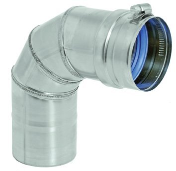 8 Inch Stainless Steel 88 Degree Elbow for Vent Pipe - Durable HVAC & Exhaust System Fitting for Home, Commercial & Industrial Use