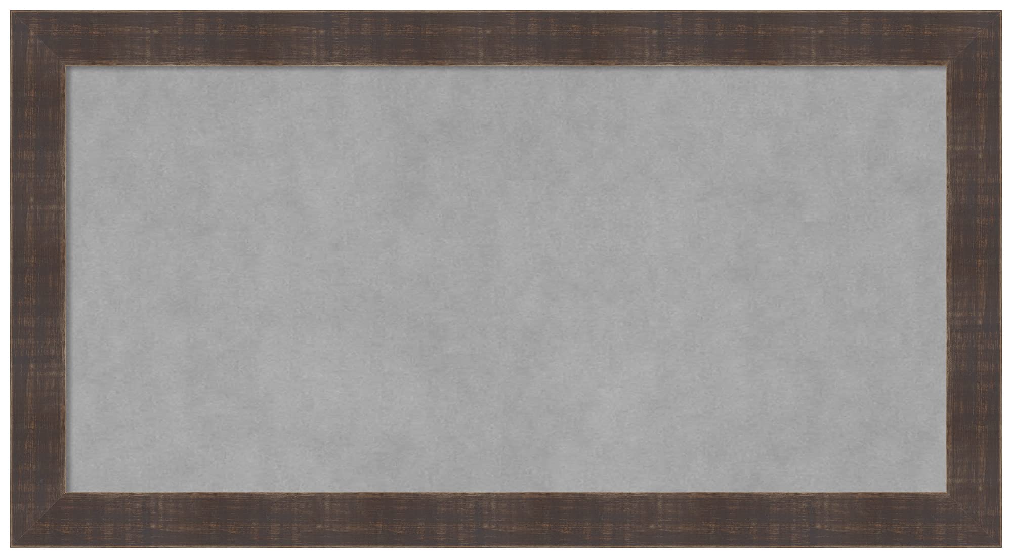 Amanti Art 14x26 Inch Brown Framed Magnetic Board - Small Vision Board for Office & Home Decor - 100% Metal Sheet for Magnets & Display - Perfect for Mudroom, Kitchen, Kids Room & Home Organization
