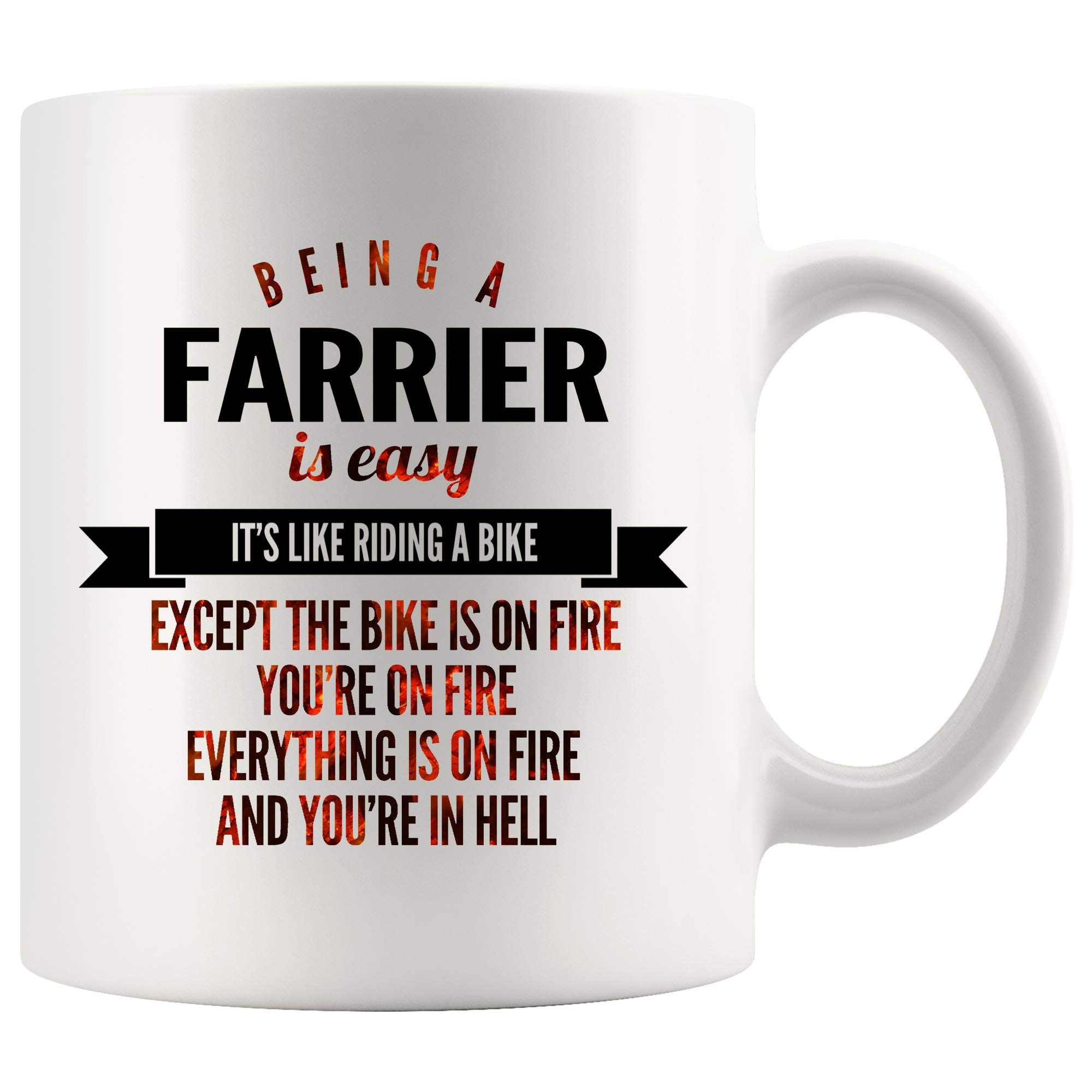 11 oz White Farrier Coffee Mug - Funny Gift for Farriers, Women & Men - Perfect for Horse Lovers, Coworker Gifts & Veterinary Humor