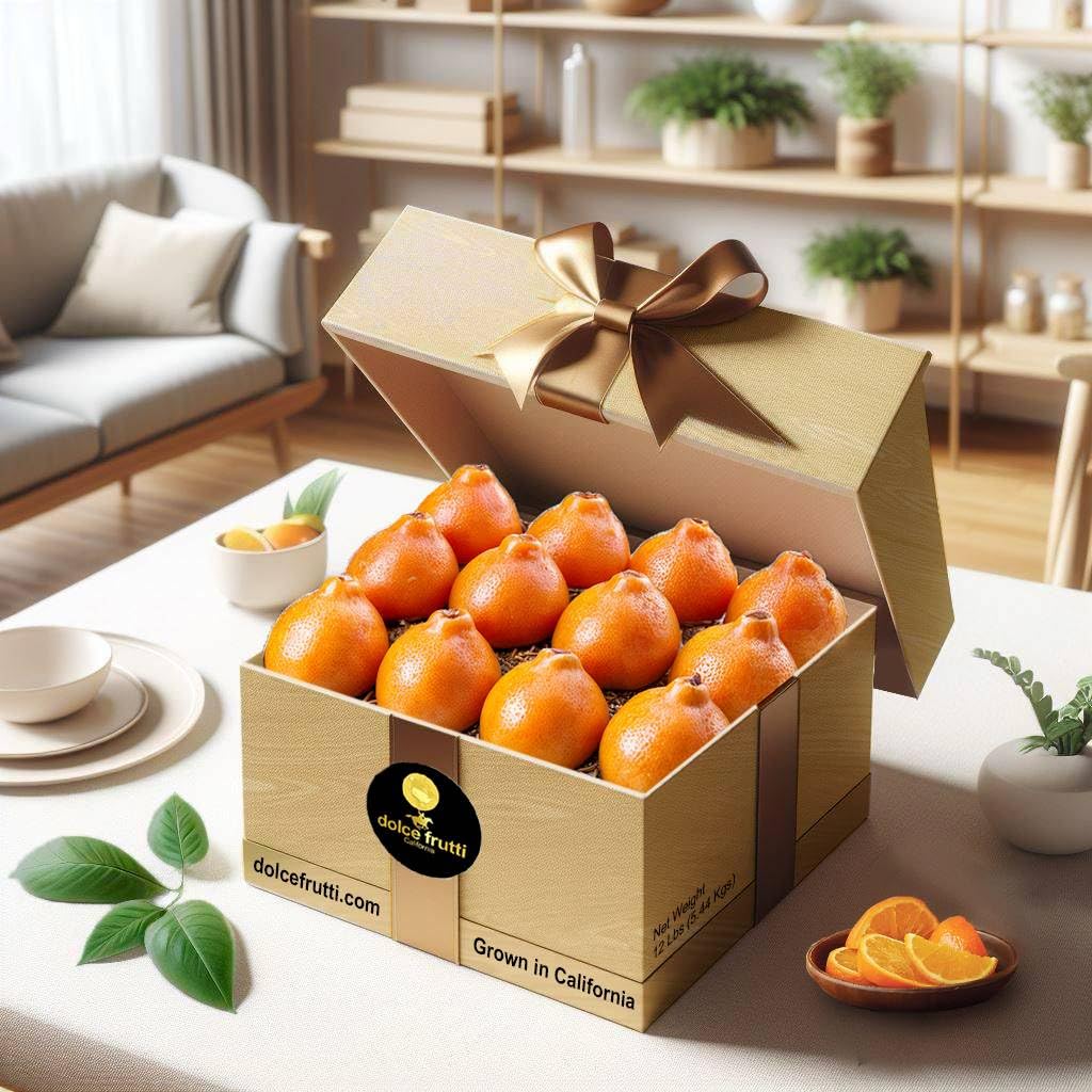 Fresh Minneola Tangelos - 12 Lbs Box of Sweet Citrus Fruit for Juicing, Snacking & Healthy Breakfast | Florida-Grown Hybrid Oranges for Smoothies, Salads & Gift Baskets