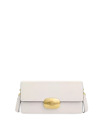 Coach Eliza Small Flap Crossbody Bag for Women - Genuine Leather Shoulder Purse with Adjustable Strap, Perfect for Work, Travel & Everyday Use