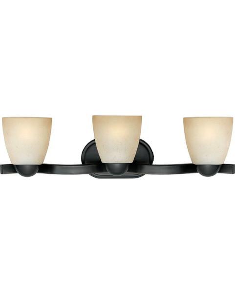 Quoizel NS8603 HO Norris 3-Light Bathroom Wall Sconce in Harbor Bronze Finish - Perfect for Vanity Lighting, Powder Room & Spa-Style Bathroom Decor