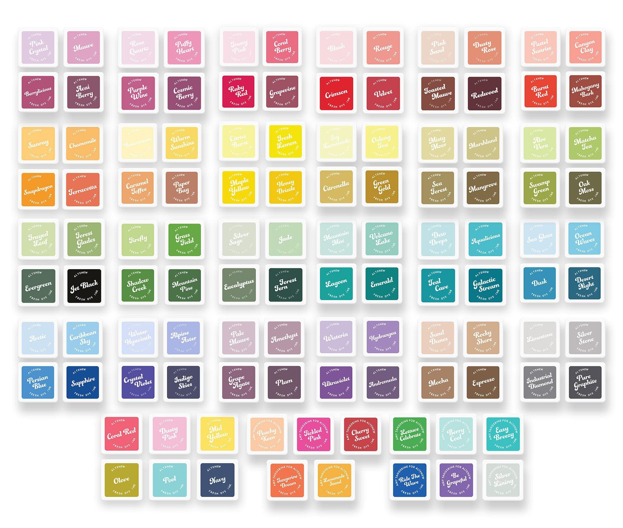 114-Pack Fresh Dye Ink Mini Cubes for Stamping, Scrapbooking & Card Making - Vibrant Colors for DIY Crafts, Art Projects & Stationery