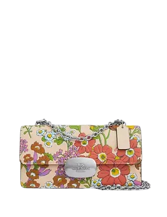 Coach Eliza Flap Crossbody Bag with Floral Print - Stylish Leather Shoulder Purse for Women, Perfect for Work, Travel & Everyday Use