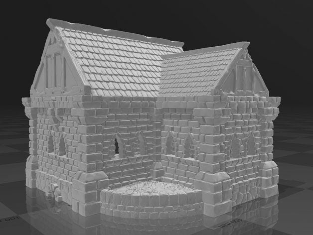 28mm Scale Ulvheim House Expandable Terrain for Dungeons and Dragons - Includes Floor 1, Floor 2 & Roof - Perfect for Tabletop RPG Gaming and Miniature Wargaming Scenes