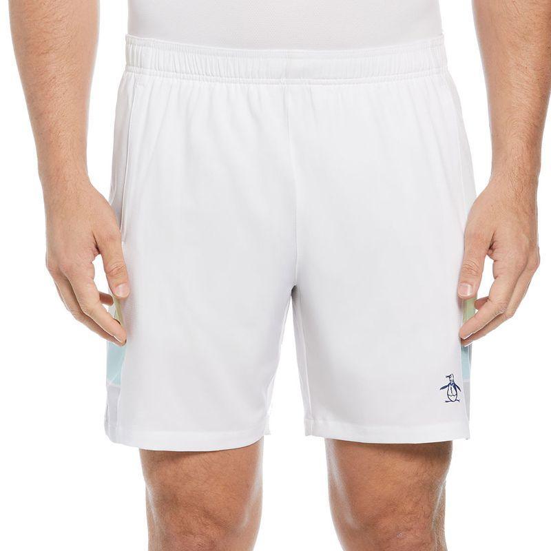 Men's Performance Blocked Tennis Shorts - Breathable Quick-Dry Athletic Shorts for Tennis & Running - Bright White | Perfect for Gym, Workouts & Casual Wear