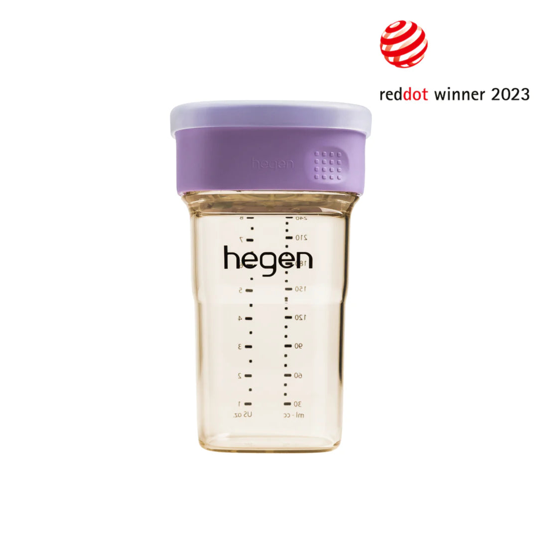 Hegen PCTO™ 240ml/8oz PPSU Baby Bottle with Anti-Colic Vent - Purple (12+ Months) | Perfect for Feeding, Travel & Daycare Use