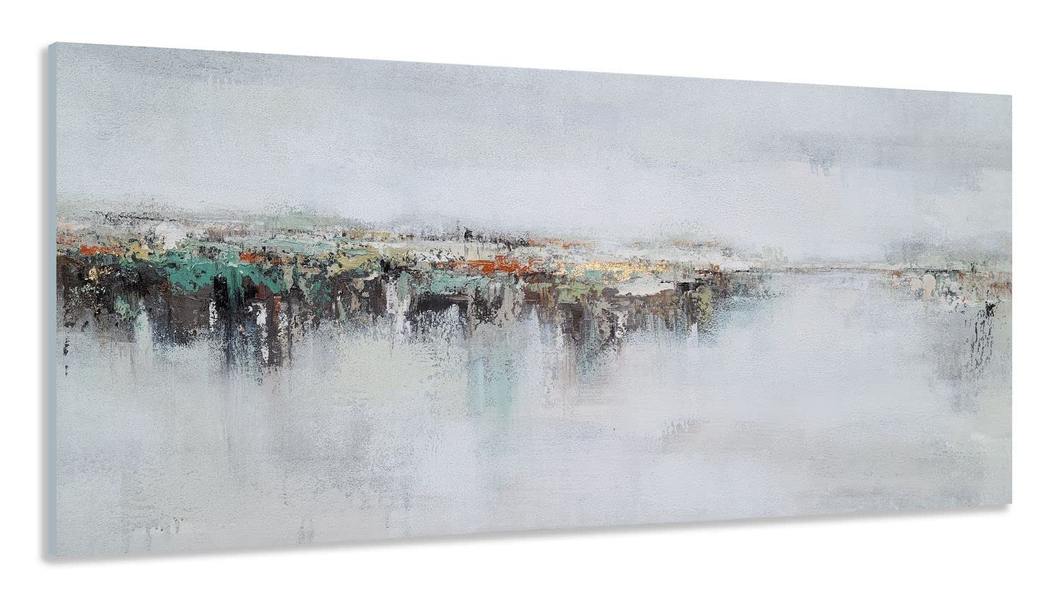Abstract Lake Forest Canvas Wall Art for Bedroom & Office - Handmade Painting Home Decor - Perfect for Living Room, Bedroom, and Workspace Decorations