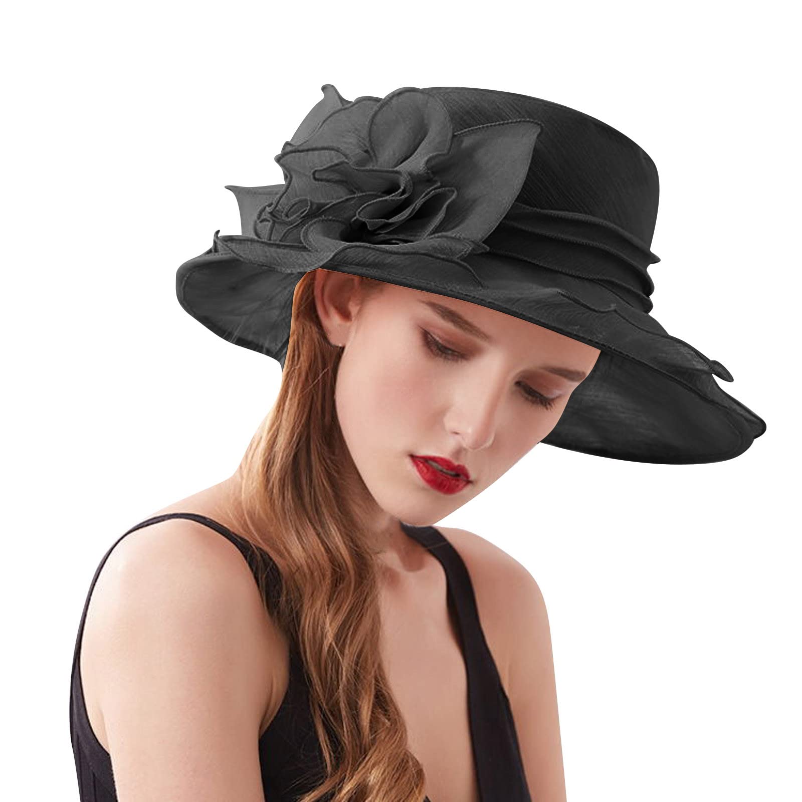 Elegant Women's Organza Derby & Cloche Hats for Weddings, Church, and Races – Stylish Ladies' Fascinators, Bucket, Bowler, and Sun Hats for Special Occasions & Outdoor Events