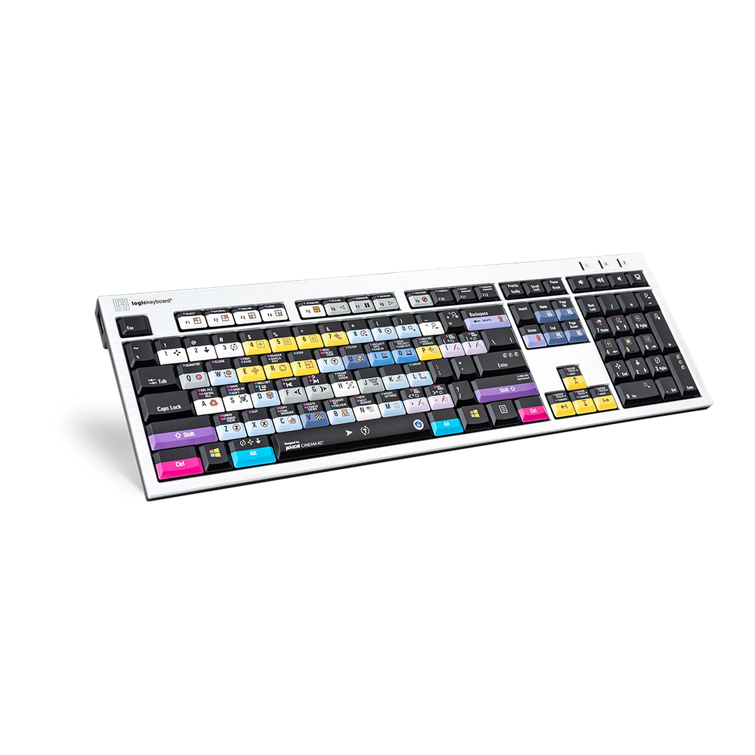 Cinema 4D Slim Line Keyboard for PC - Professional 3D Animation & Motion Graphics Keyboard - Perfect for Digital Artists, Video Editors & Designers