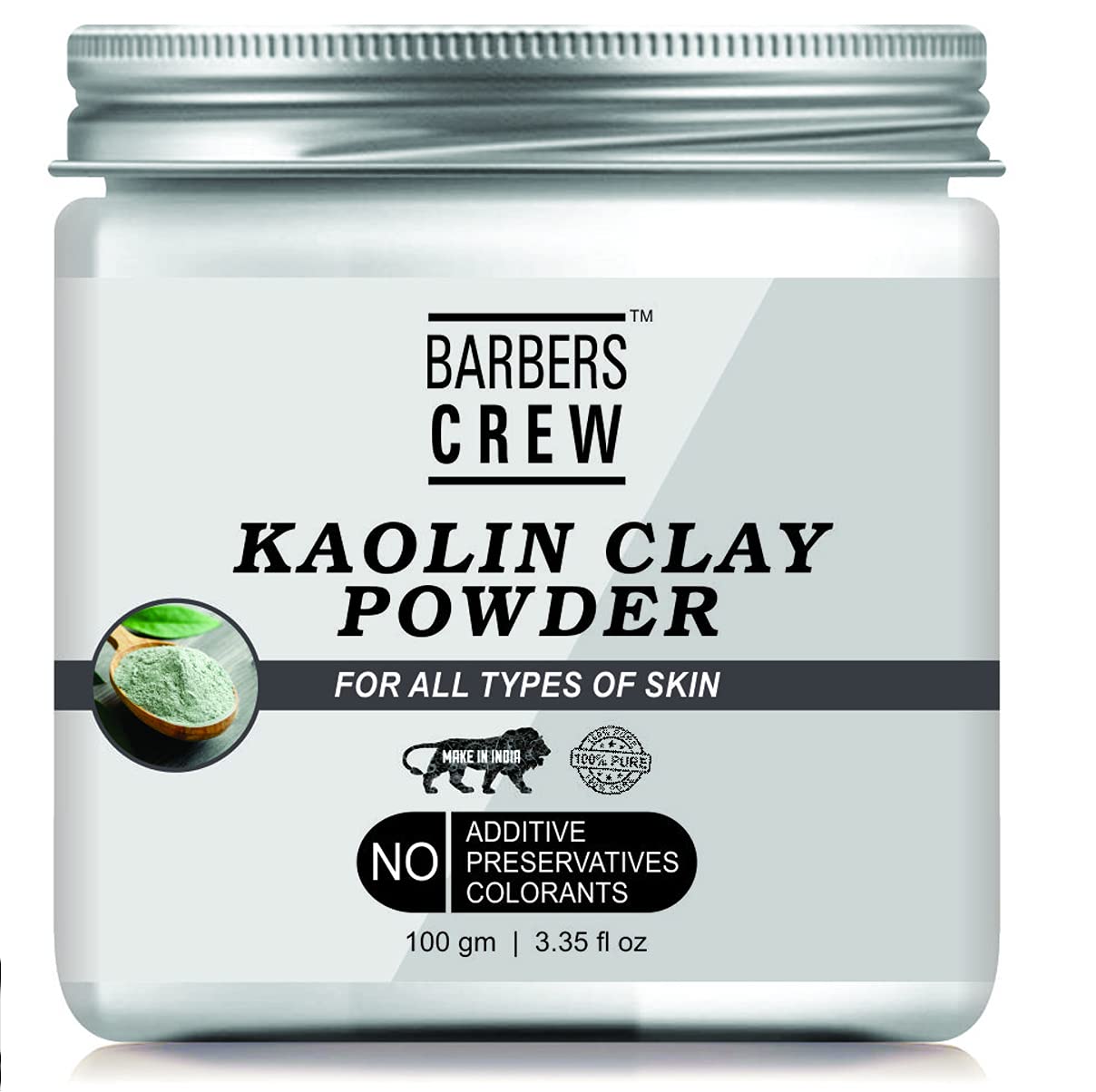 Pure Natural White Kaolin Clay Powder for Face Masks - 100g | Acne Treatment, Blackhead Removal, Skin Repair & Brightening | Organic Facial Clay for Glowing Skin | Perfect for Spa Days & At-Home Skincare Routines