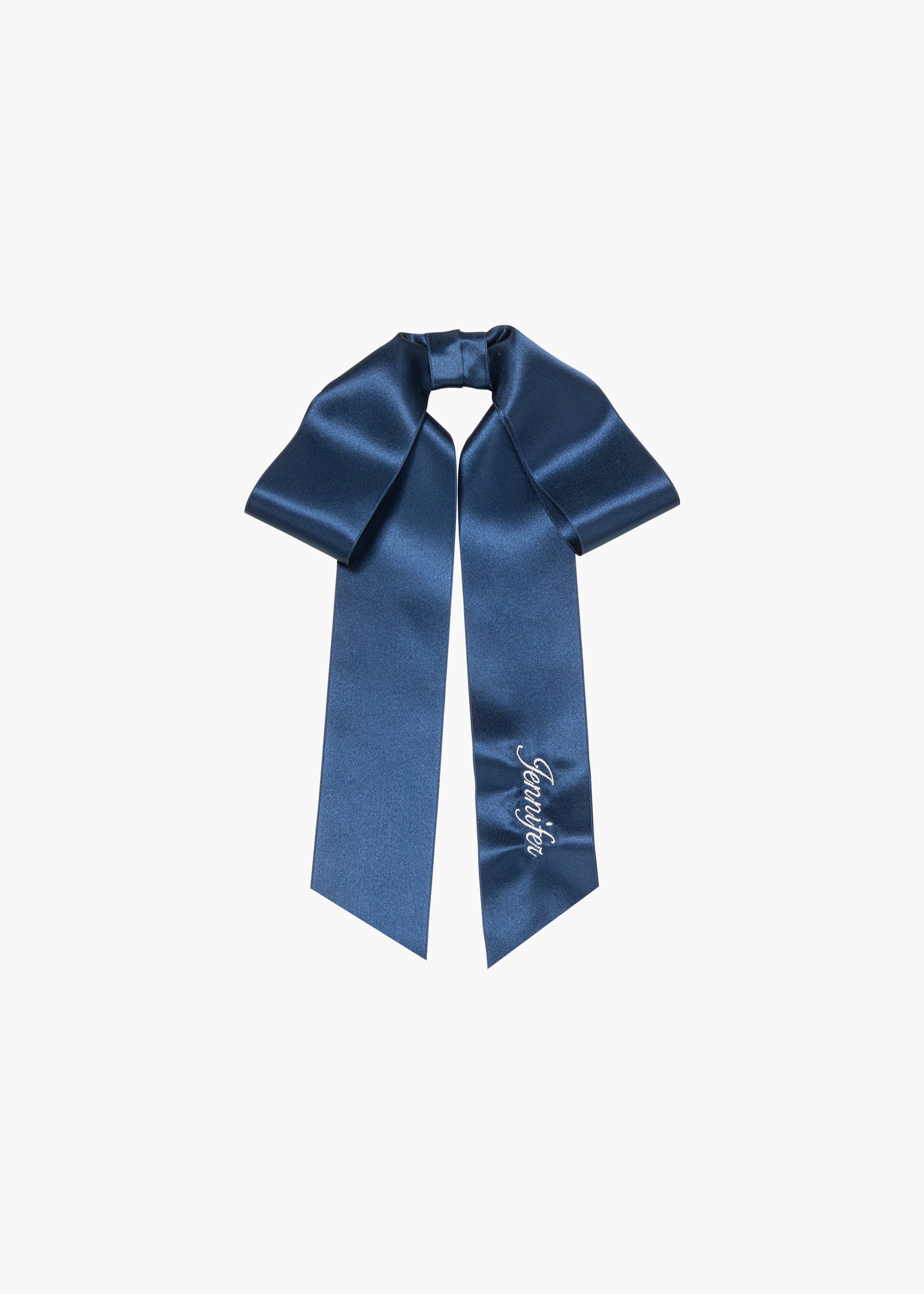 Monogram Adley Satin Bow Barrette Hair Clip - Navy Blue Hair Accessories for Women & Girls - Perfect for Weddings, Parties & Everyday Wear