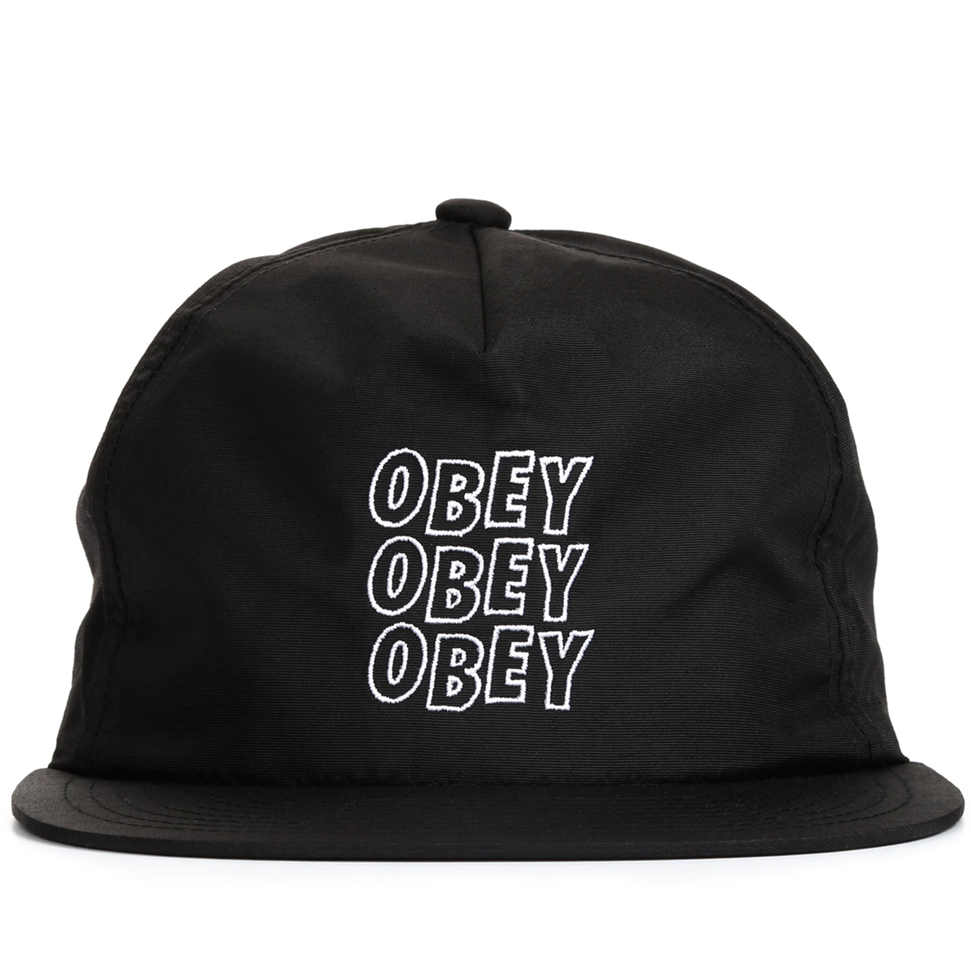 Obey Repetition Snapback Hat - Black Adjustable Baseball Cap for Men & Women - Perfect for Streetwear, Hip Hop Fashion & Casual Outfits