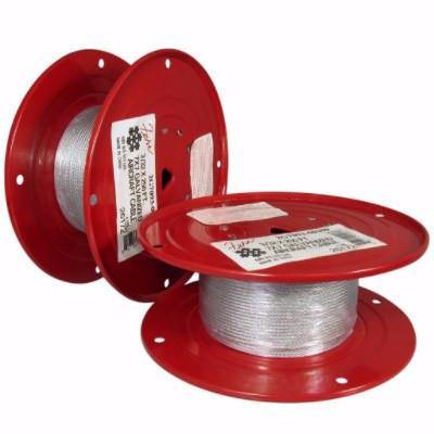 7x19 Galvanized Aircraft Cable Wire Rope - High Strength Stainless Steel Wire for DIY, Rigging, Fencing & Outdoor Projects | 1/8
