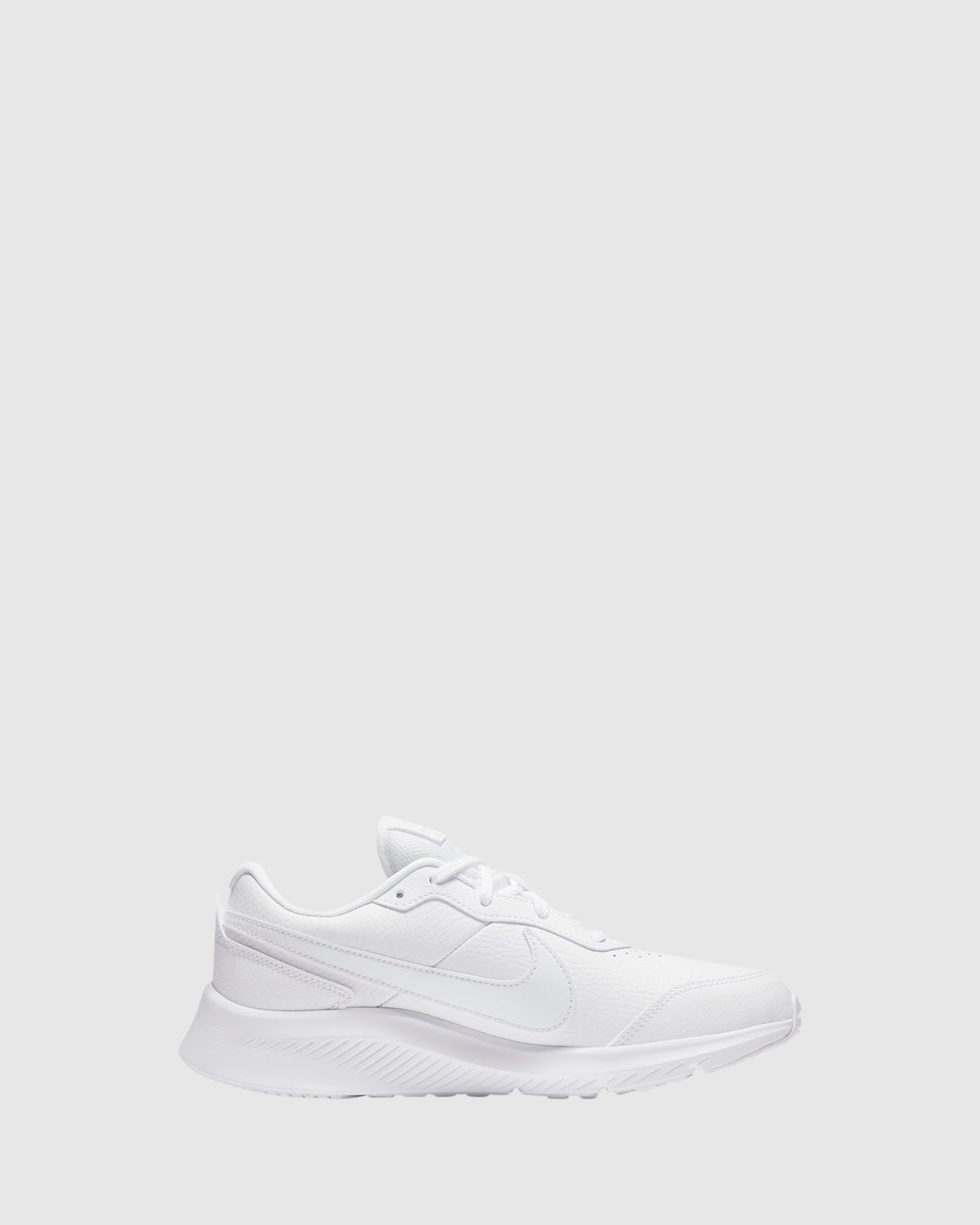 Varsity Leather Grade School White Sneakers - Comfortable & Durable Kids Shoes for School, Sports & Casual Wear