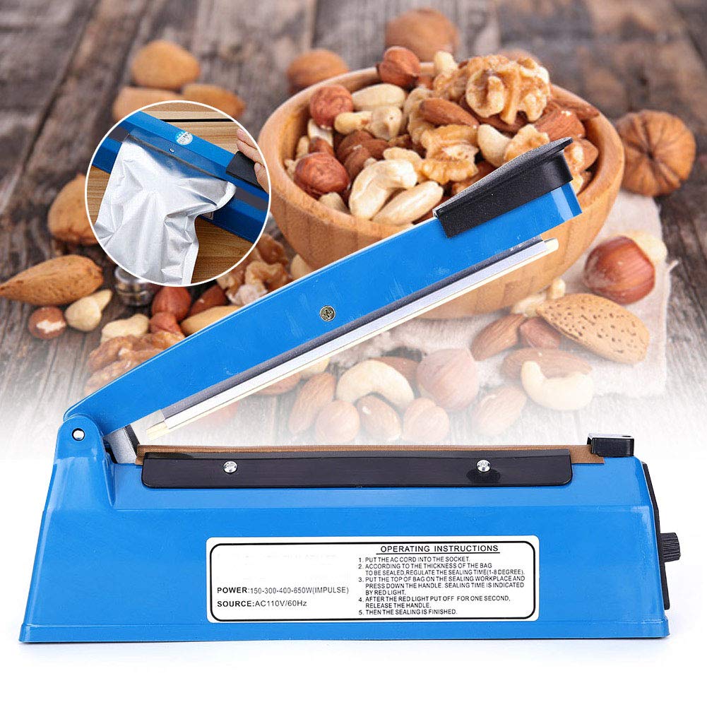 Bag Sealer Machine with Heat Resistant Handle - Food Storage & Vacuum Sealer for Home, Kitchen, Warehouse | Perfect for Meal Prep, Freezer Storage & Organizing Bulk Foods