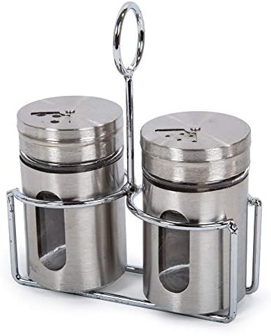 Premium LUCIANO Stainless Steel Salt and Pepper Grinder Set - Adjustable Coarseness, Refillable - Perfect for Kitchen, Dining Table & Outdoor BBQ