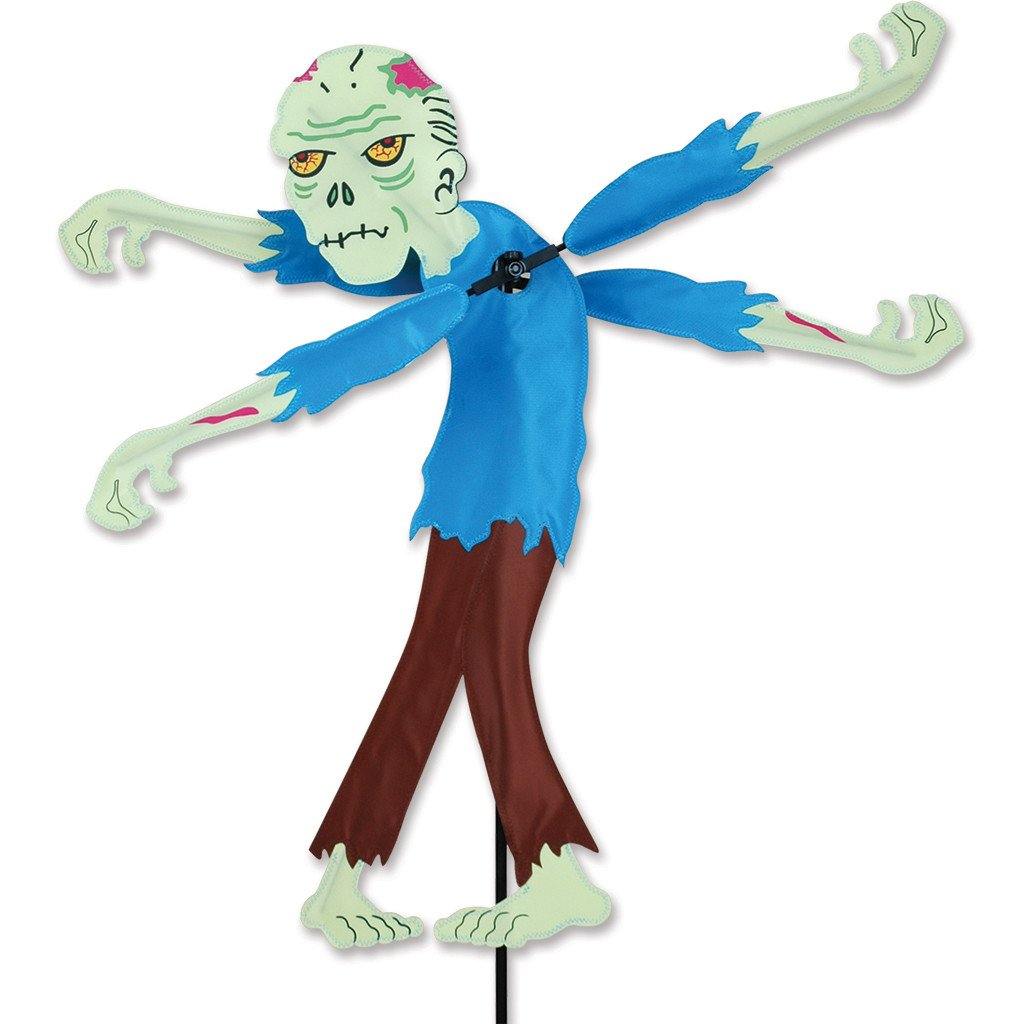 28 Inch WhirliGig Spinner - Zombie Themed Metal Garden Wind Spinner for Outdoor Decoration - Perfect for Halloween, Yard Art, and Patio Decor