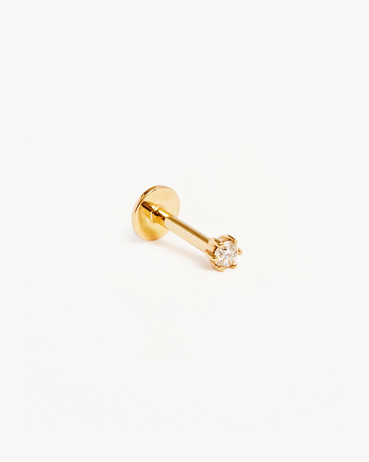 14K Solid Gold Diamond Sweet Droplet Cartilage Flatback Earrings for Women - Dainty & Elegant Hoop Earrings for Everyday Wear, Gift, or Special Occasions