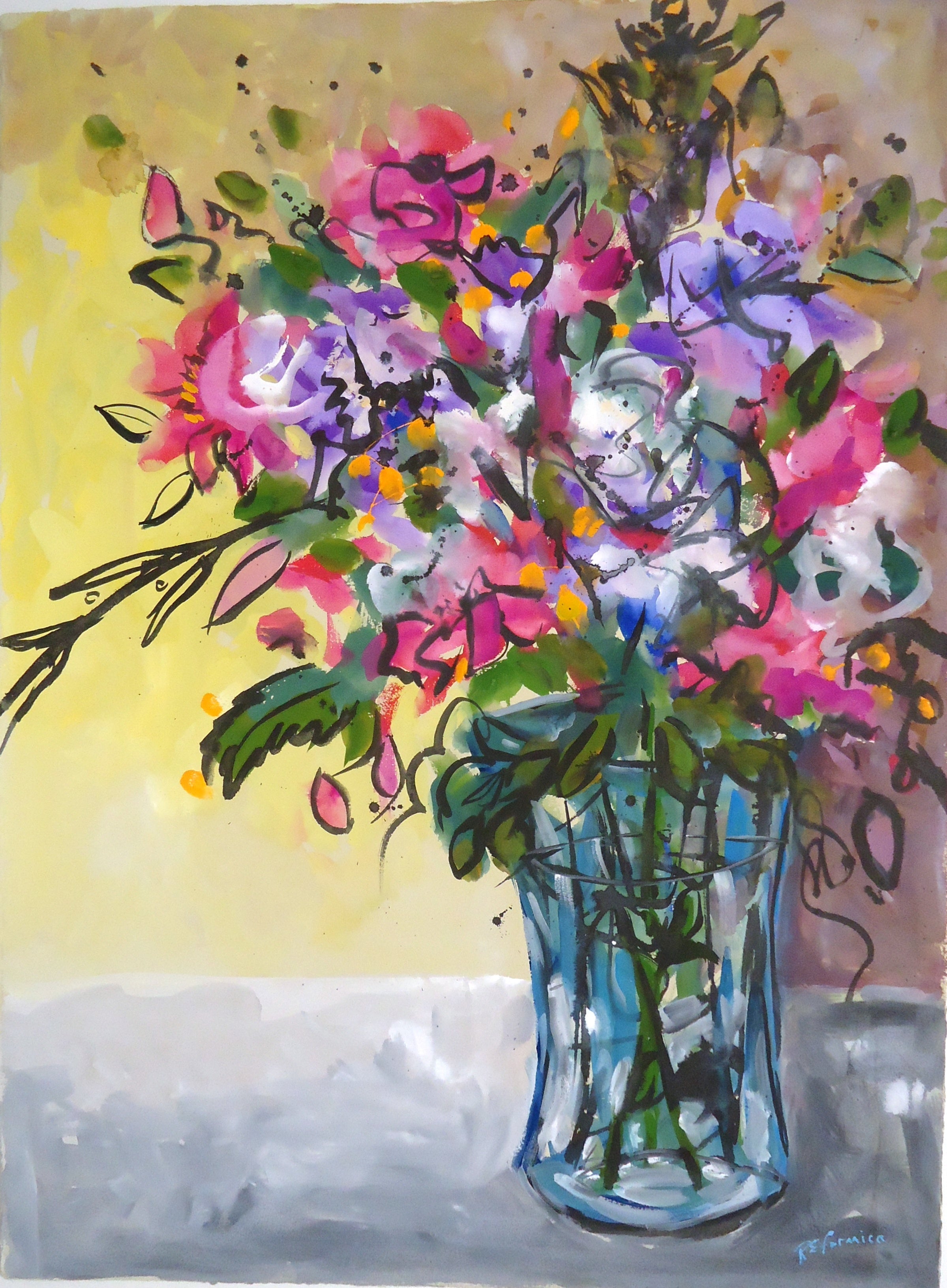 Ruth Formica Mixed Bouquet - Premium Artificial Floral Arrangement for Home Decor, Wedding Centerpieces & Office Table Decorations