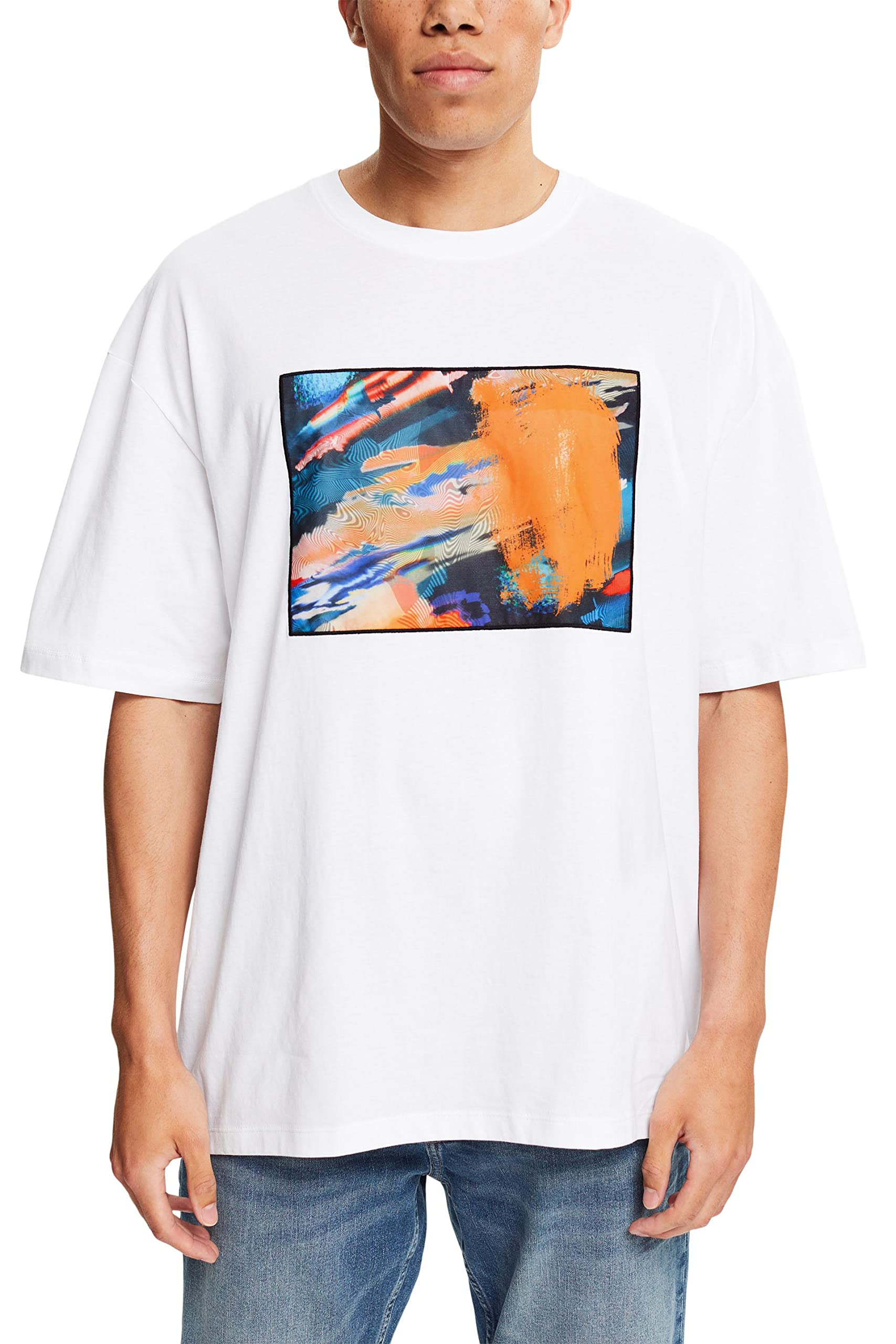 Esprit Men's EDC Casual T-Shirt - Soft Cotton Crew Neck Tee for Everyday Wear | Gym, Workout, Street Style & Lounge Comfort