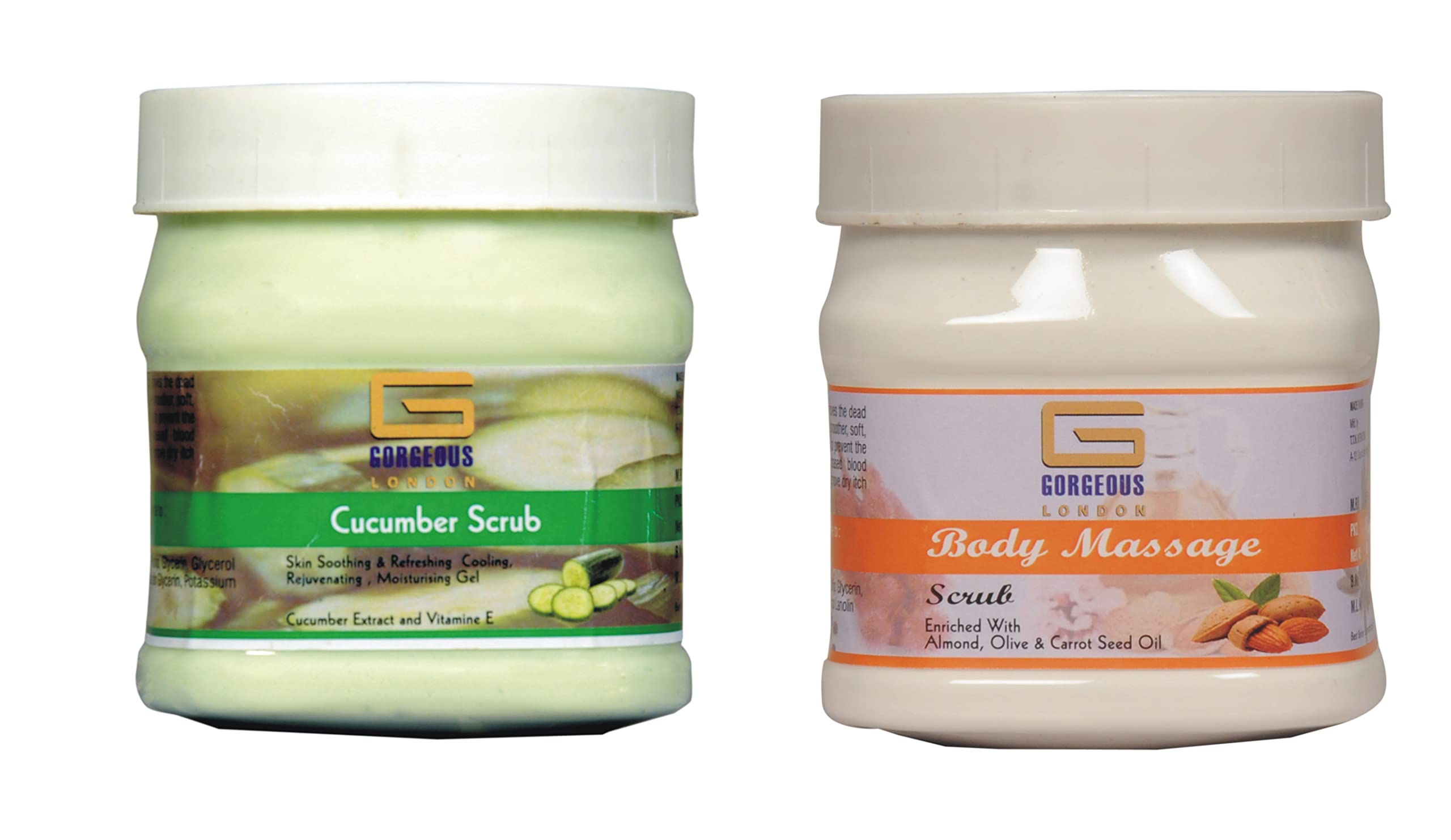Exfoliating Cucumber Body Scrub & Massage Scrub Duo - 2 Pack (450ml Each) | Deep Cleansing & Skin Renewal for Spa Day & Self-Care Routine
