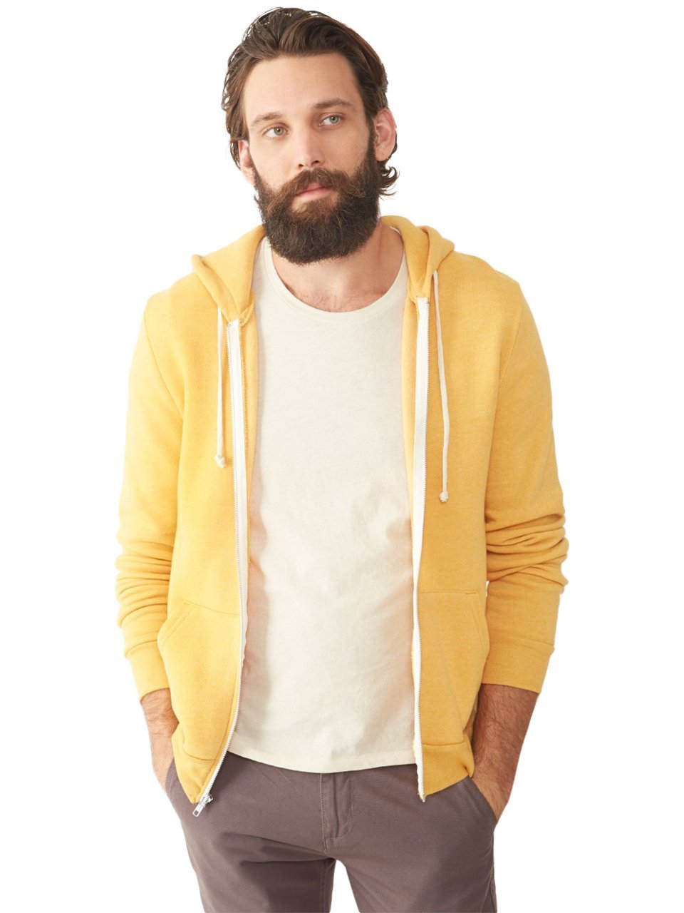 AA ROCKY FLEECE FULL ZIP HOODIE (ECO TR GOLD) - 3XL Men's Warm Winter Jacket for Outdoor Activities & Casual Wear