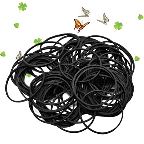 EXCEART Colorful Elastic Rubber Bands for Tattoo Machine - Professional Tattoo Accessories (Black) - Perfect for Tattoo Artists, Body Art & Tattoo Studio Equipment