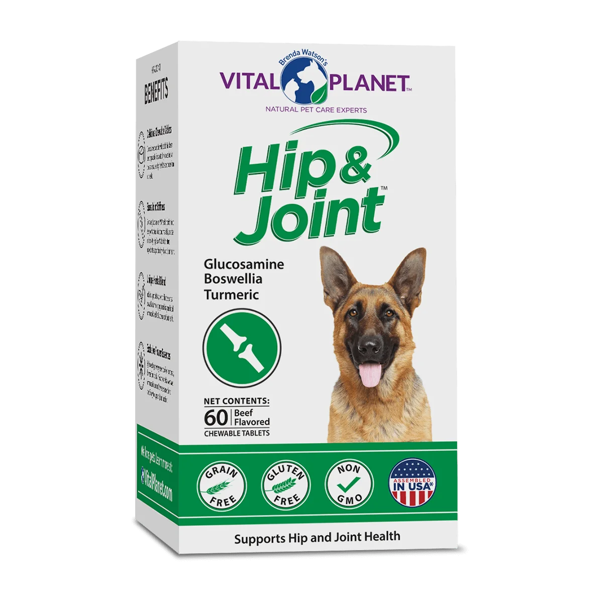 Vital Planet Hip & Joint Supplement for Dogs - Advanced Mobility Support with Glucosamine & Chondroitin - Supports Healthy Joints & Cartilage - Perfect for Active & Senior Dogs - Great for Daily Use & Post-Exercise Recovery