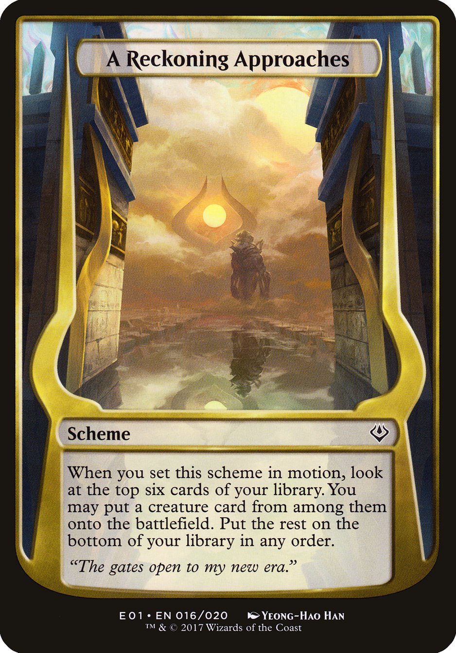 A Reckoning Approaches (Schemes) - Nicol Bolas Archenemy Expansion for Magic: The Gathering - Perfect for MTG Multiplayer Strategy Games and Commander Nights