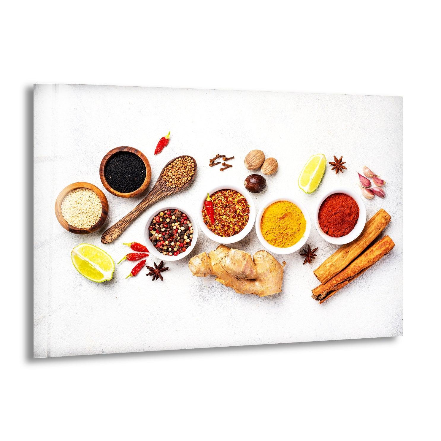 Modern Glass Wall Art for Kitchen Decor - Elegant & Durable Kitchen Wall Decorations for Home & Dining Room